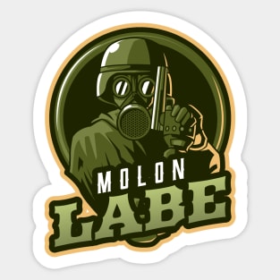 The Gas Mask Soldier With A Gun Sticker